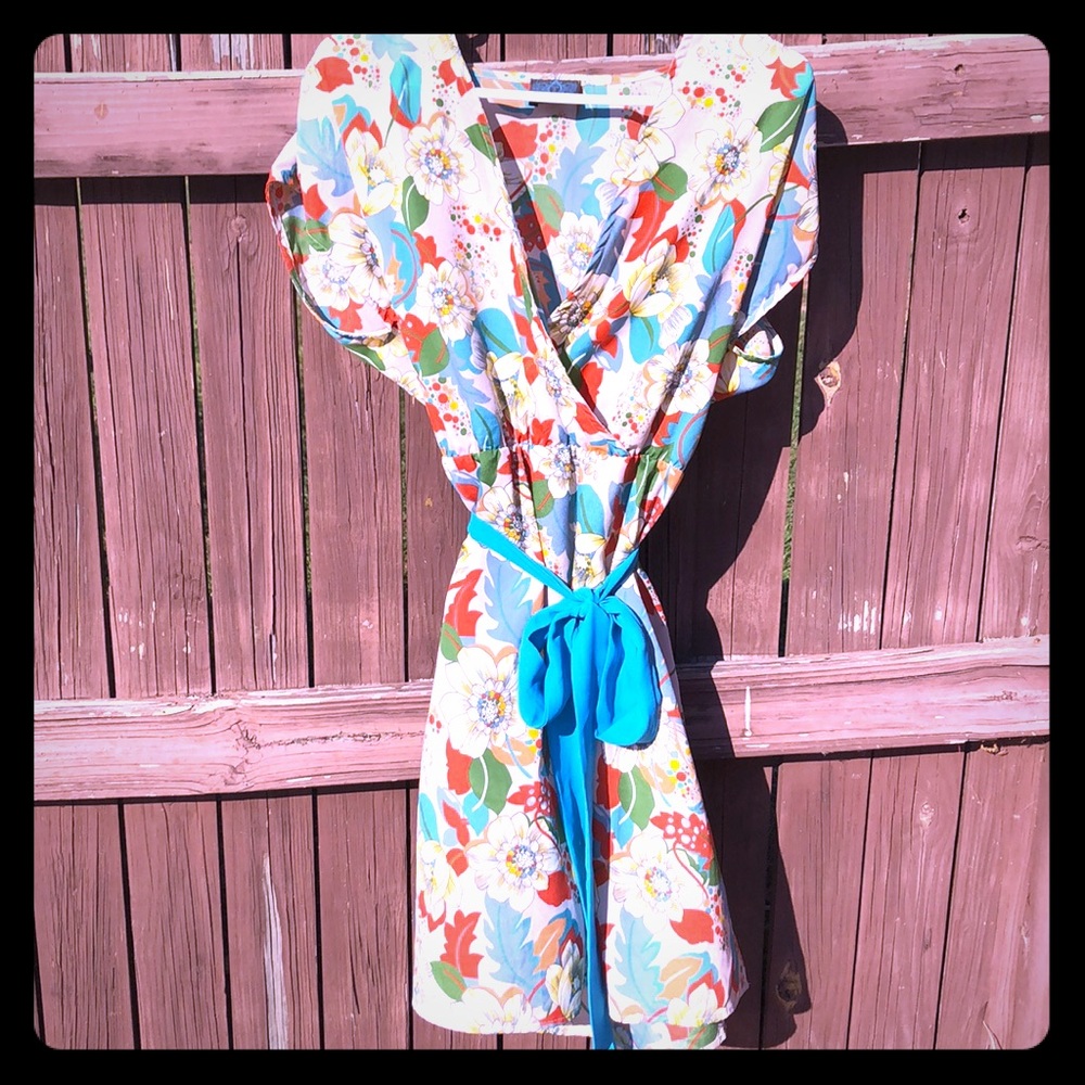 Tinley multi-color floral dress -size M